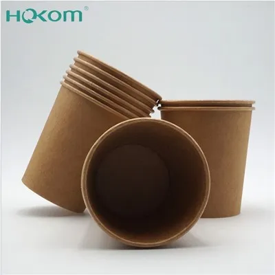 HOKOM TECLICALABLE طبقة واحدة يمكن التخلص منها كوب قهوة كرافت مع أغطية PS